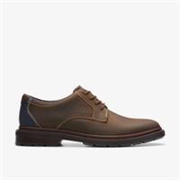 Clarks Mens Burchill Derby Beeswax Leather Derby Shoes,Lace Up Leather Smart