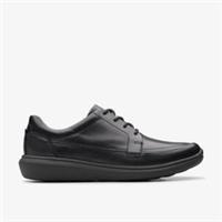 Clarks Mens Watchet Lace Black Leather Lace Up Leather Sports