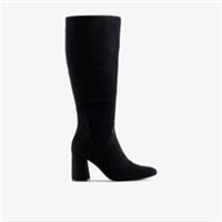 Clarks Womens Laina 85 Hi Black Suede Knee High Boots,Heels Suede Smart