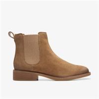 Clarks Womens Cologne Arlo 2 Dark Sand Suede Ankle Boots,Chelsea Boots Suede