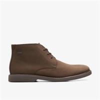 Clarks Mens Atticus LT Hi GORE-TEX Dark Brown Nubuck Ankle Boots,Lace Up Nubuck
