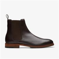 Clarks Mens Craft James Top Dark Brown Leather Ankle Boots,Chelsea Boots Leather