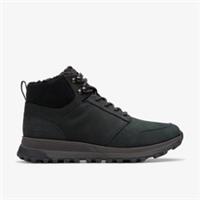 Clarks Mens ATL Trek Up Waterproof Black Warmlined Leather Ankle Boots,ATL,Lace