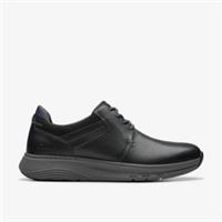 Clarks Mens Motion Trek PT Black Leather Trainers Leather Casual