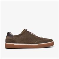 Clarks Mens Porlock Lace Grey Suede Trainers Suede Casual