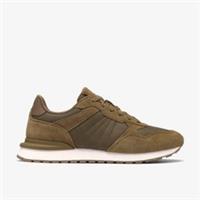 Clarks Mens Franco Lace Taupe Trainers Suede Casual
