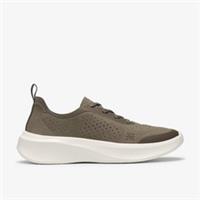 Clarks Mens Solevana Tie Dark Grey Trainers Textile Casual