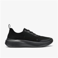 Clarks Mens Solevana Tie Black/Black Trainers Textile Casual