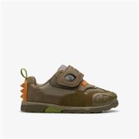 Clarks Boys,Girls,Kids Unisex Steggy 2 See Toddler Khaki Trainers,Riptape