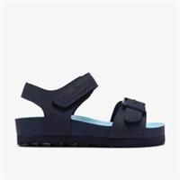 Clarks Boys,Girls,Kids Unisex Bali Free Toddler Navy Flat Sandals Synthetic