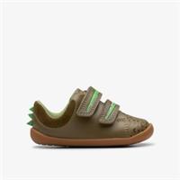 Clarks Boys,Girls,Kids Unisex Roald Dahl Roamer Snap Toddler Khaki Print Pre