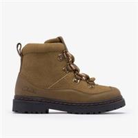 Clarks Boys,Kids Unisex Adelaide Top Toddler Khaki Ankle Boots,Lace Up Synthetic