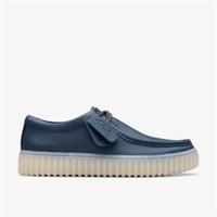 Clarks Mens Torhill Lo Navy Leather Moccasins,Torhill Leather Casual