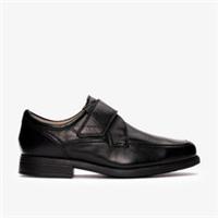 Clarks Mens Hail Roll Black Leather Slip Ons Leather