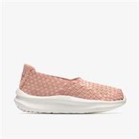 Clarks Womens Solevana Weave Pale Peach Slip Ons Textile Sports