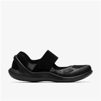 Clarks Womens Solevana Strap Black Mary Jane Textile Sports