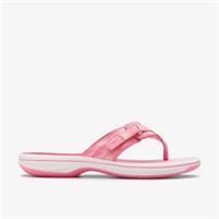 Clarks Womens Brinkley Sea Pink Ombre Flip Flop Synthetic Casual