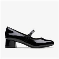 Clarks Womens Iridessa Rae Black Patent Mary Jane,Heels Synthetic Smart