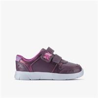 Clarks Girls Ath Horn Toddler Berry Combination Trainers,Riptape Textile Sports