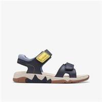 Clarks Boys,Girls,Kids Unisex Spiney Step Kid Navy Flat Sandals Leather Casual