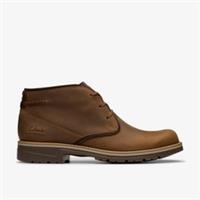 Clarks Mens Morris Peak Beeswax Leather Ankle Boots,Lace Up Leather Casual