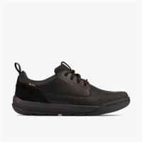 Clarks Mens Ashcombe Lo GORE-TEX Black Leather Lace Up,Walking Leather Casual