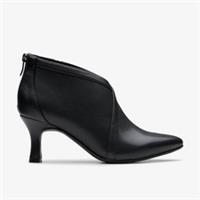 Clarks Womens Kataleyna Sol Black Leather Ankle Boots,Heels Leather Smart