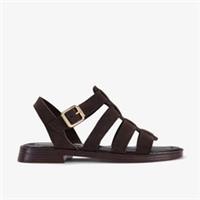 Clarks Womens Tenara Strap Brown Suede Flat Sandals Suede Casual