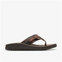 Clarks Mens Wesley Sun Beeswax Leather Flip Flops Leather Sports