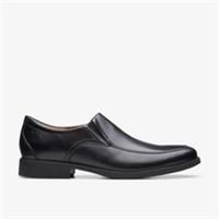 Clarks Mens Whiddon Step Black Leather Loafers,Slip Ons Leather Smart