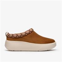 Clarks Womens Solevana Vibe Tan Mules Textile Sports