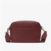 Clarks Womens April Camera Burgundy Cross Body Bag Synthetic Casual