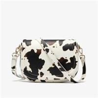 Clarks Womens Livia Saddle Cow Print Cross Body Bag Synthetic Casual
