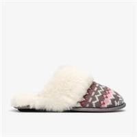 Clarks Womens Naxia Festive Grey Interest Slippers Textile Casual