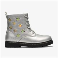 Clarks Girls Adelaide Mist Kid Silver Metallic Ankle Boots Synthetic Casual
