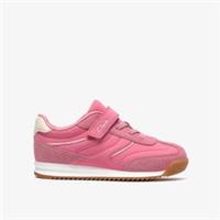 Clarks Girls Zing Race Kid Pink Trainers Synthetic Casual