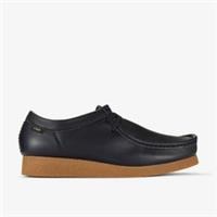 Clarks Mens Wallabee EVO II Black Leather Wallabee Leather Casual