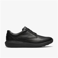 Clarks Mens Watchet Stride Black Lace Up Leather Sports