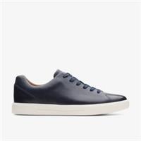 Clarks Mens Un Costa Lace Navy Leather Trainers Leather Sports