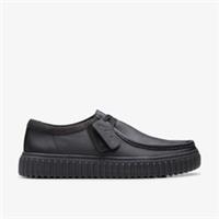 Clarks Mens Torhill Lo Black Leather Moccasins Leather Casual