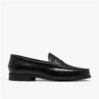 Clarks Mens Stanbridge Lo Black Leather Loafers Leather Smart
