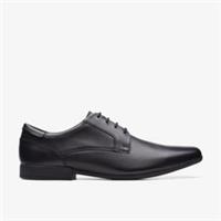 Clarks Mens Sidton Lace Black Leather Derby Shoes,Lace Up Leather Smart