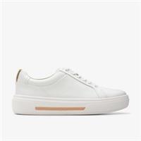 Clarks Womens Hollyhock Walk Off White Leather Trainers Leather Sports