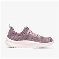 Clarks Womens Solevana Lace Fig Trainers Textile Sports