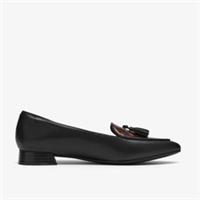 Clarks Womens Natalyn Quartz Black Multicolour Slip Ons Leather Smart