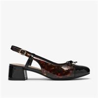 Clarks Womens Iridessa Sling Tortoiseshell Heels,Sling Back Synthetic Smart