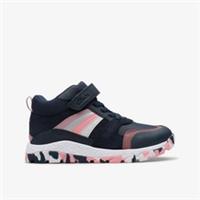 Clarks Girls Tidal 2 Glow Kid Navy Multicolour Ankle Boots Leather Casual