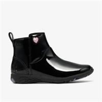 Clarks Girls Relda Charm Kid Black Patent Ankle Boots Patent Casual