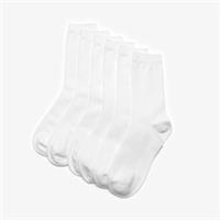 Clarks Womens 6 Pack Crew Socks Size 2-8 White Socks Cotton Casual