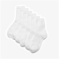 Clarks Mens 6 Pack Crew Socks Size 6-11 White Socks Cotton Casual